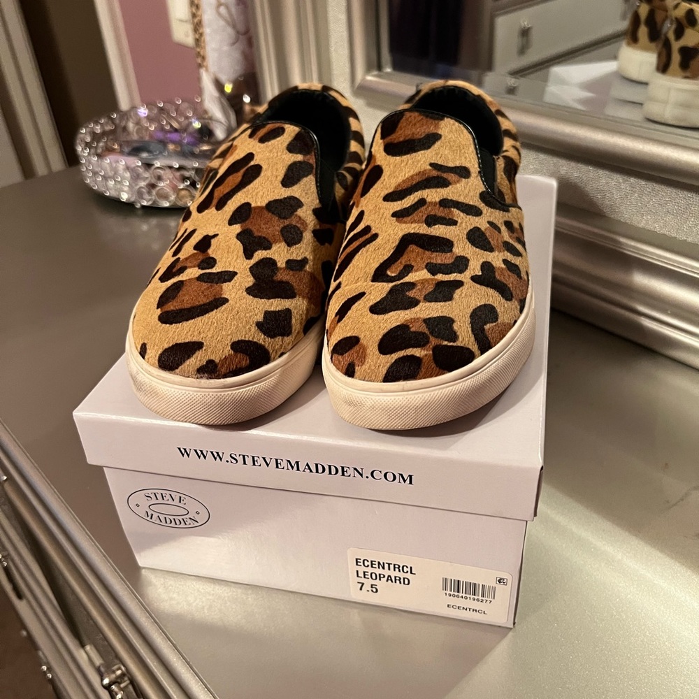 Leopard Print Slip Ons - image 2